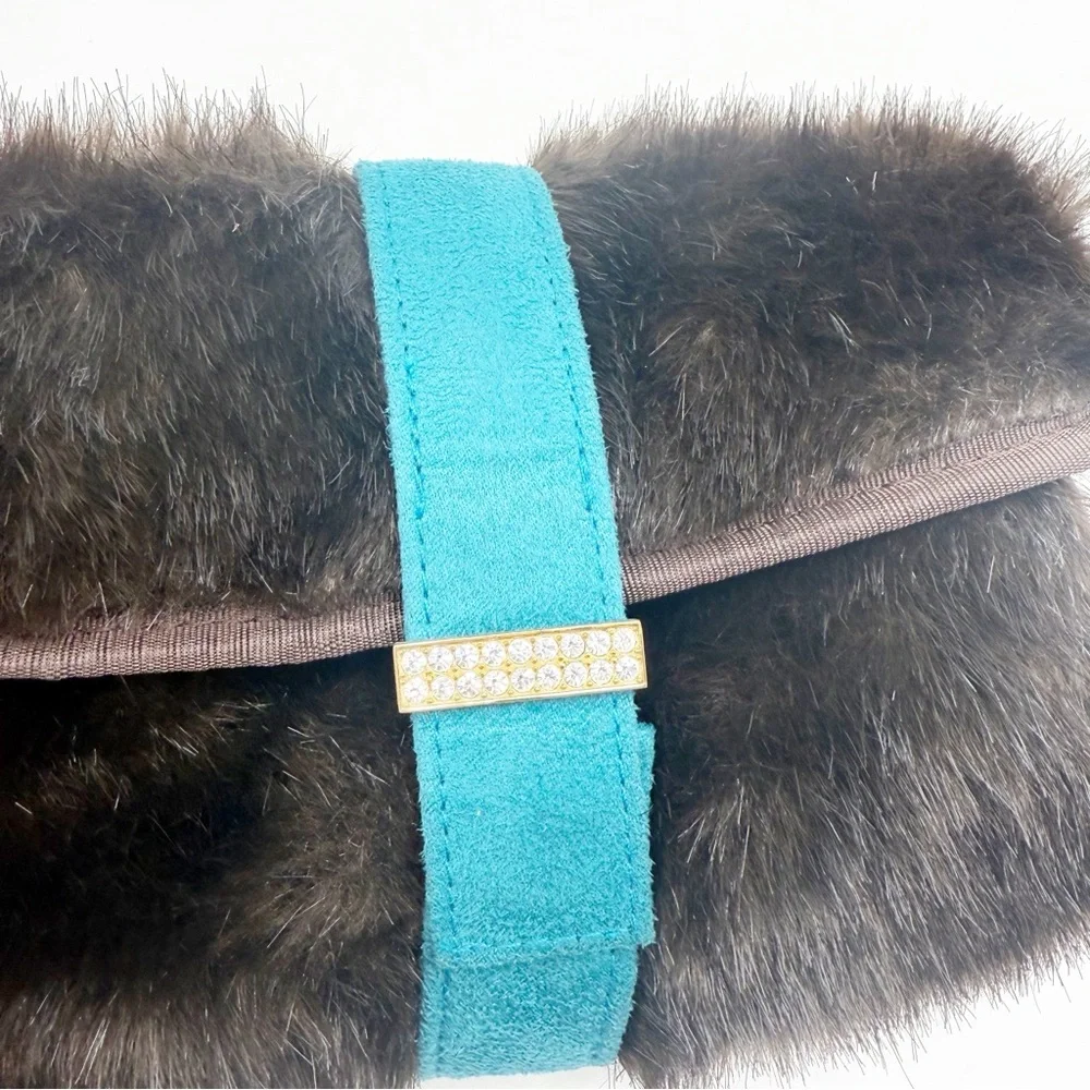 Stephanie Johnson Faux Fur Cosmetic Bag With Detachable Bags